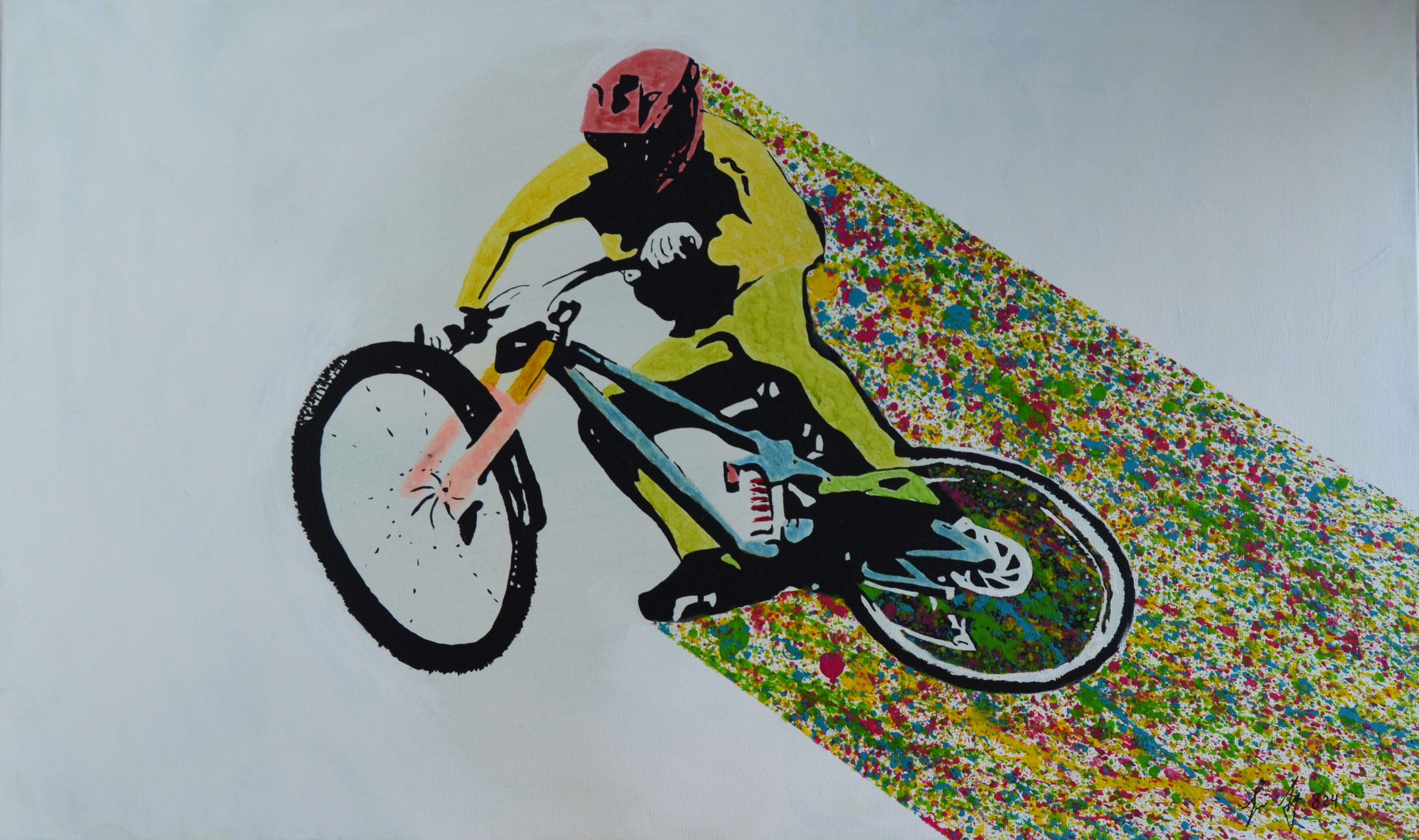 15 MTB 1, 100x60cm, Acryl und Alkoholtinte auf Leinwand