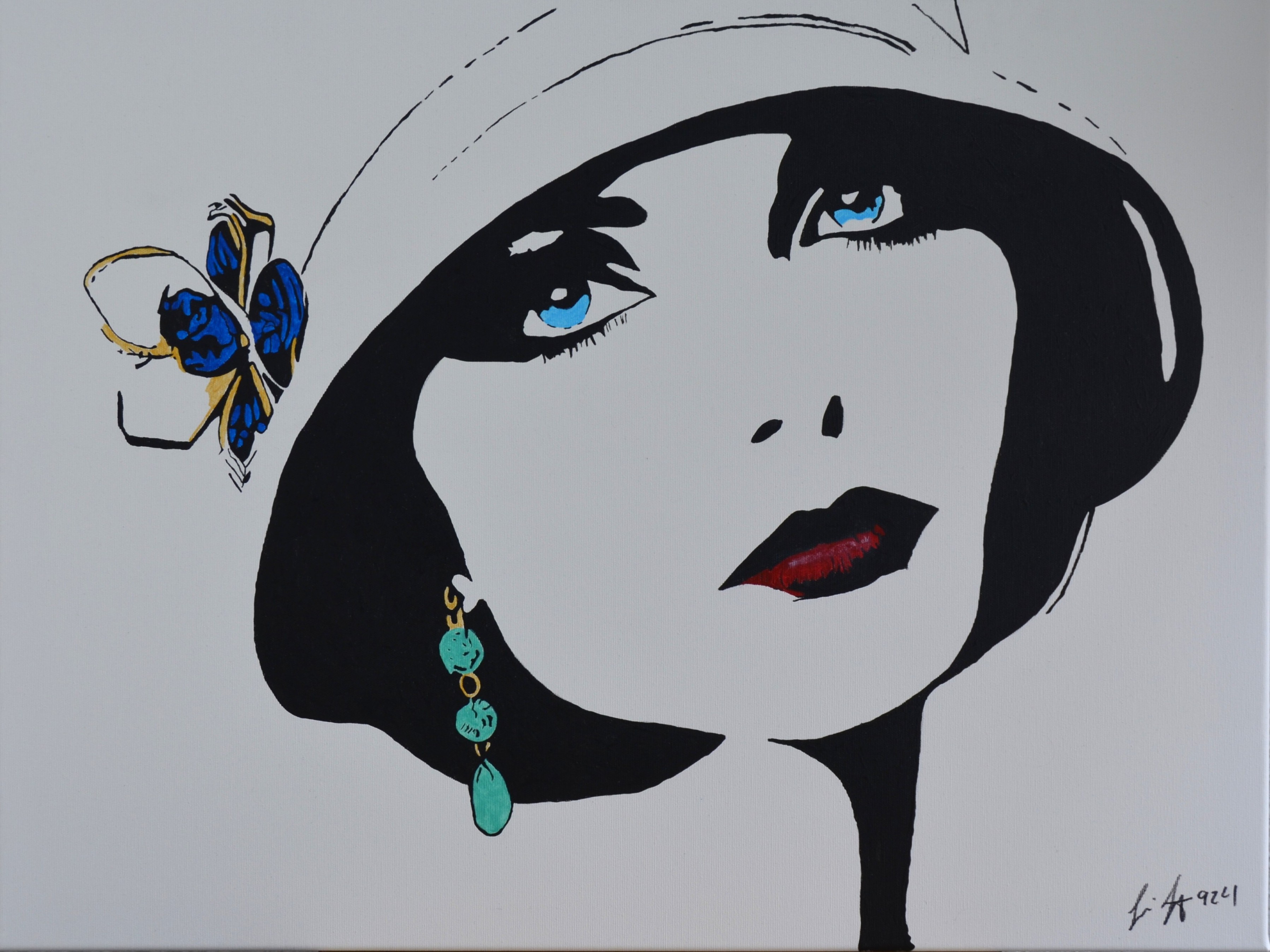 28 Charlston, 80x60cm, Acryl auf Leinwand