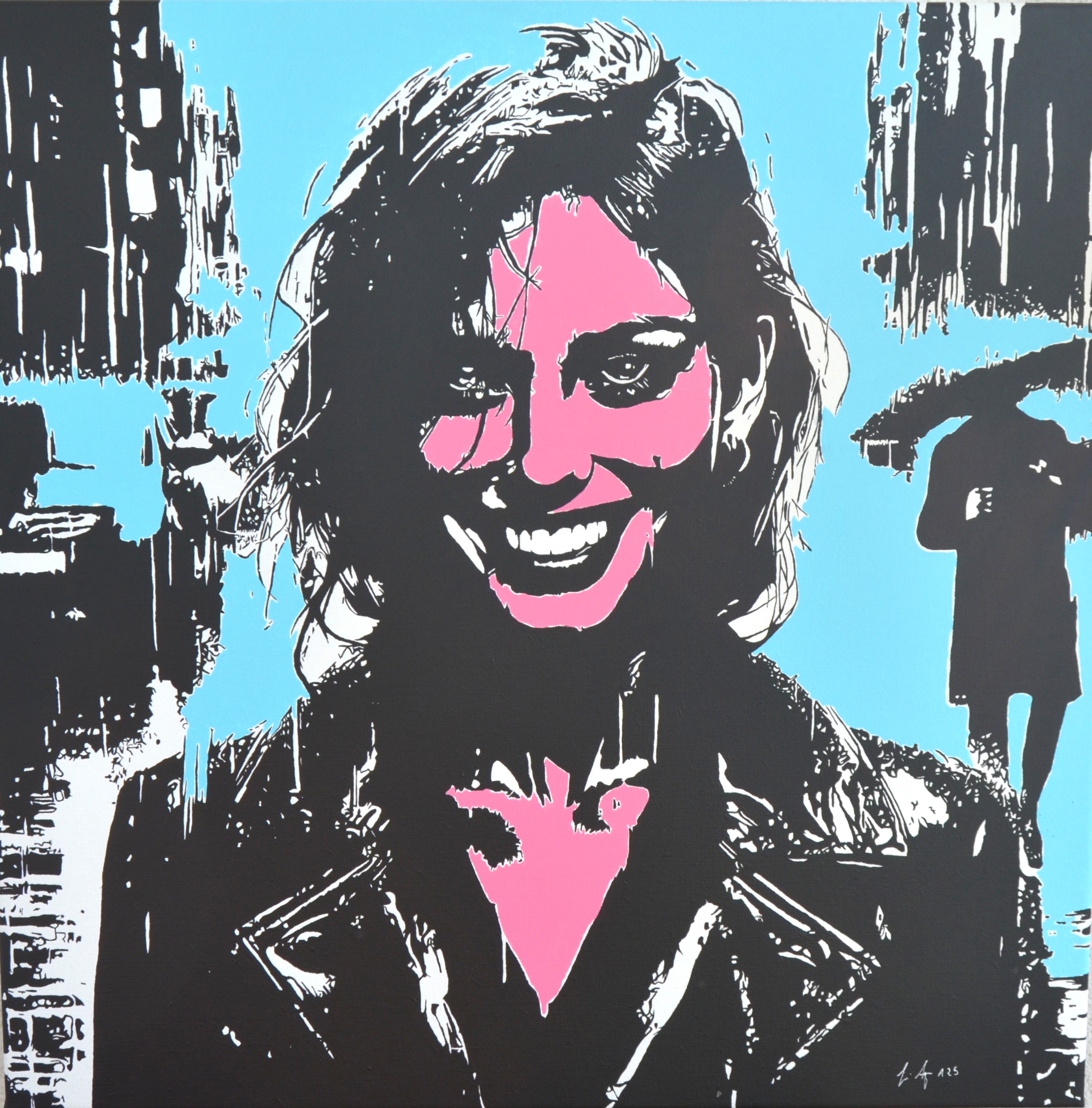 3 Ms Joker, 80x80cm,Acryl auf Leinwand