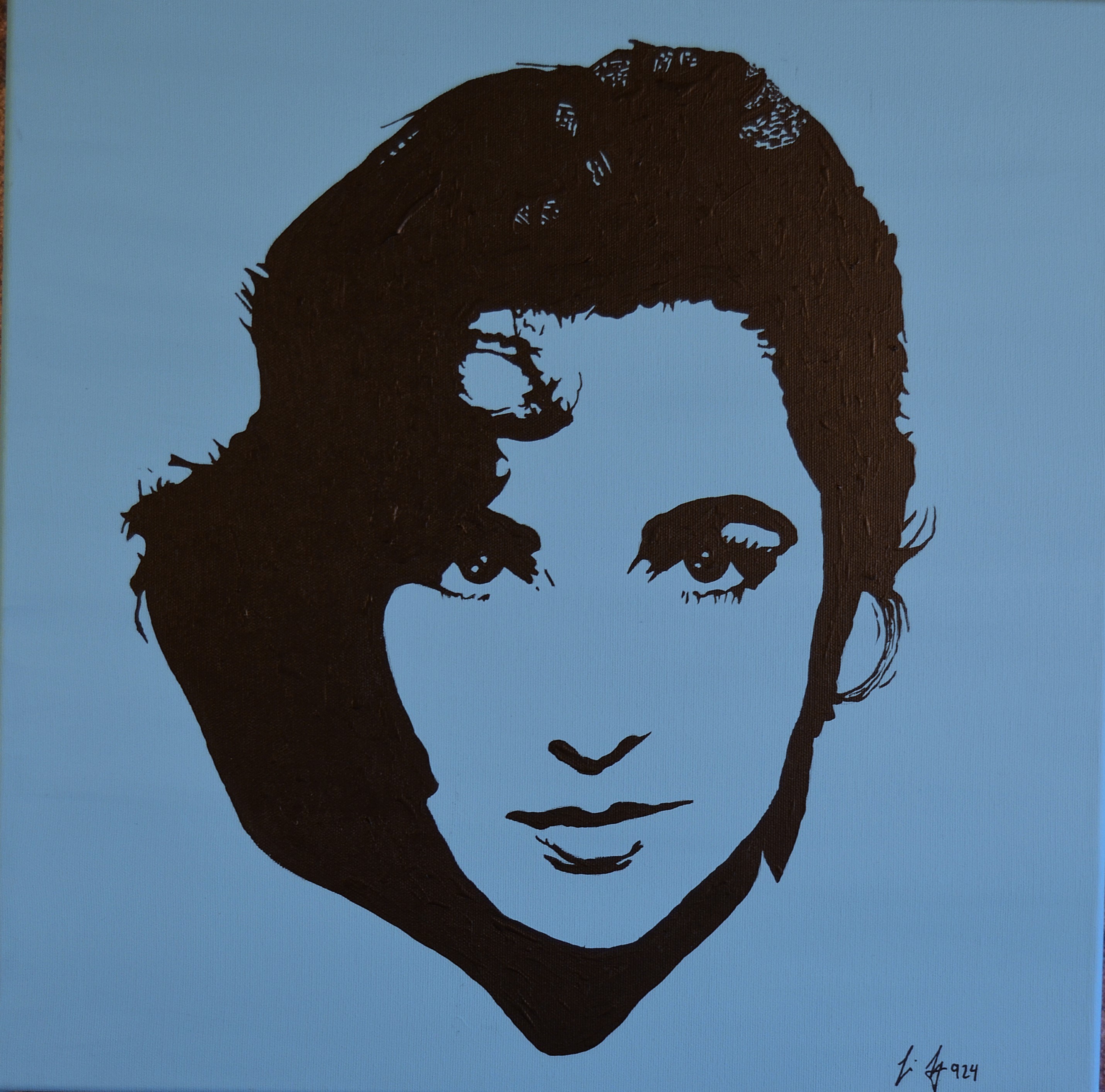 36 Elizabeth Taylor, 50x50cm, Acryl auf Leinwand