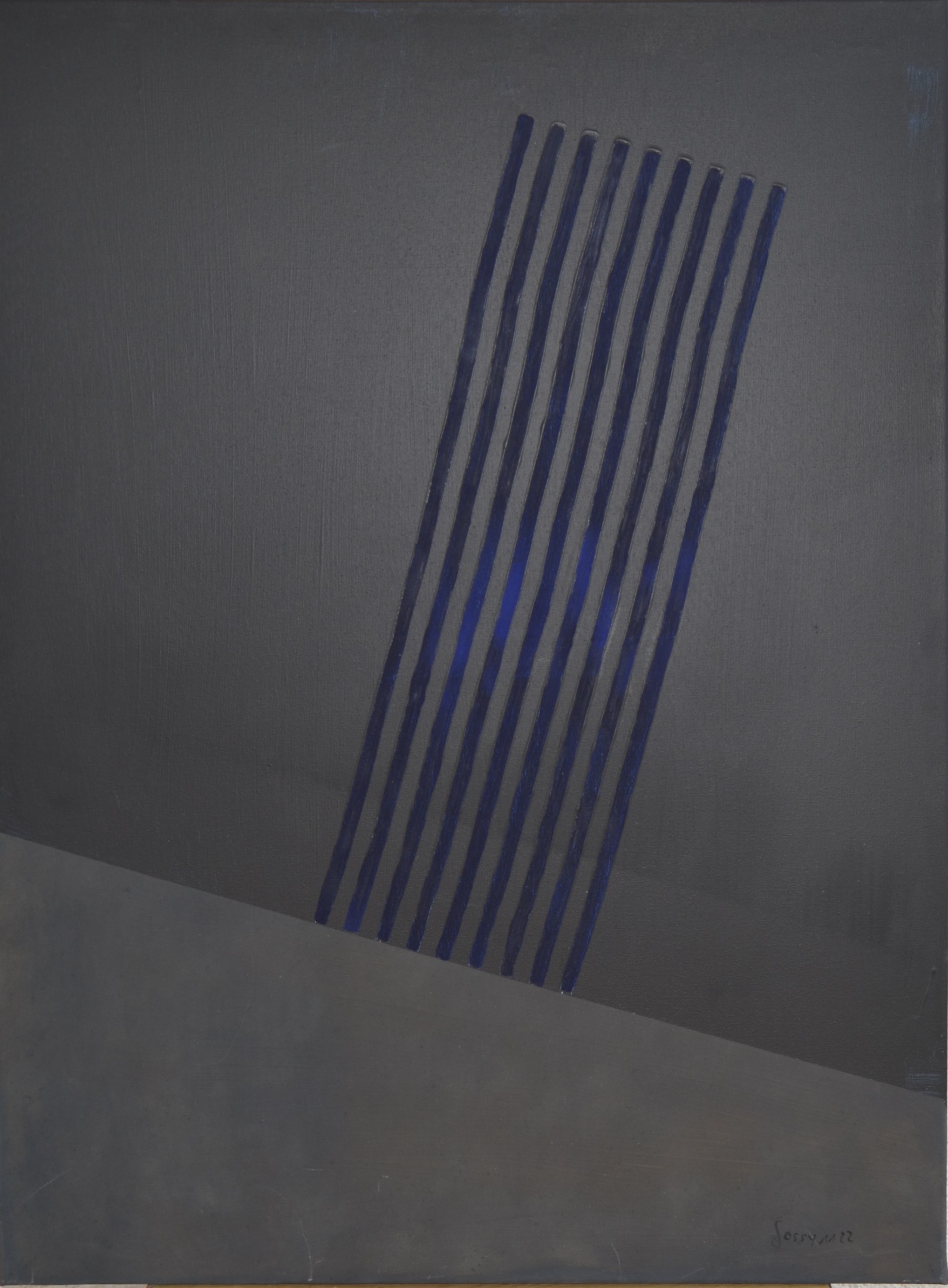 41 Molybdän,80x60cm, Acryl mit Ölfarbe und Molybdänpulver