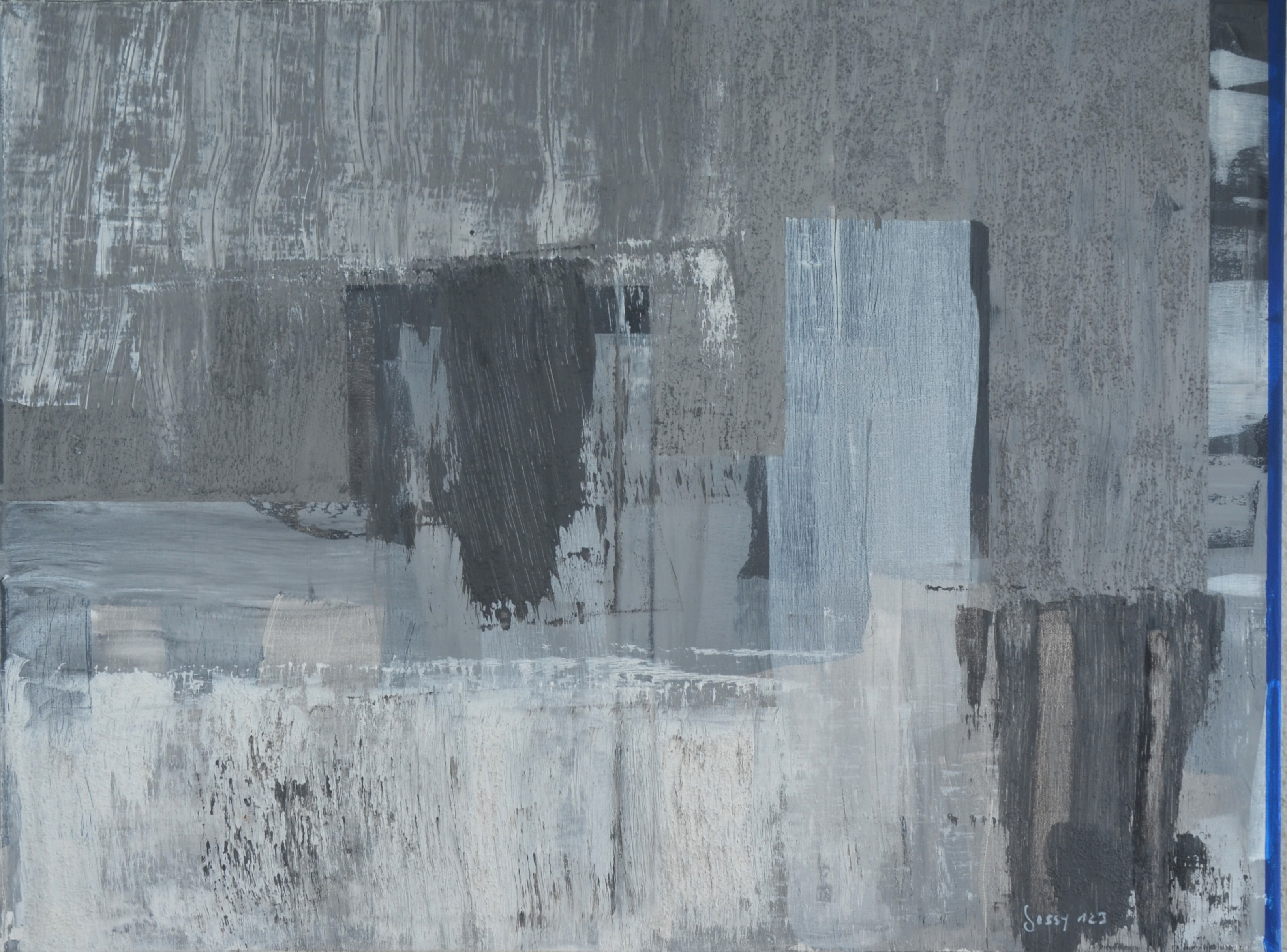 55 modern rough, Acryl mit Sand und Zucker auf Leinwand, Spachteltechnik