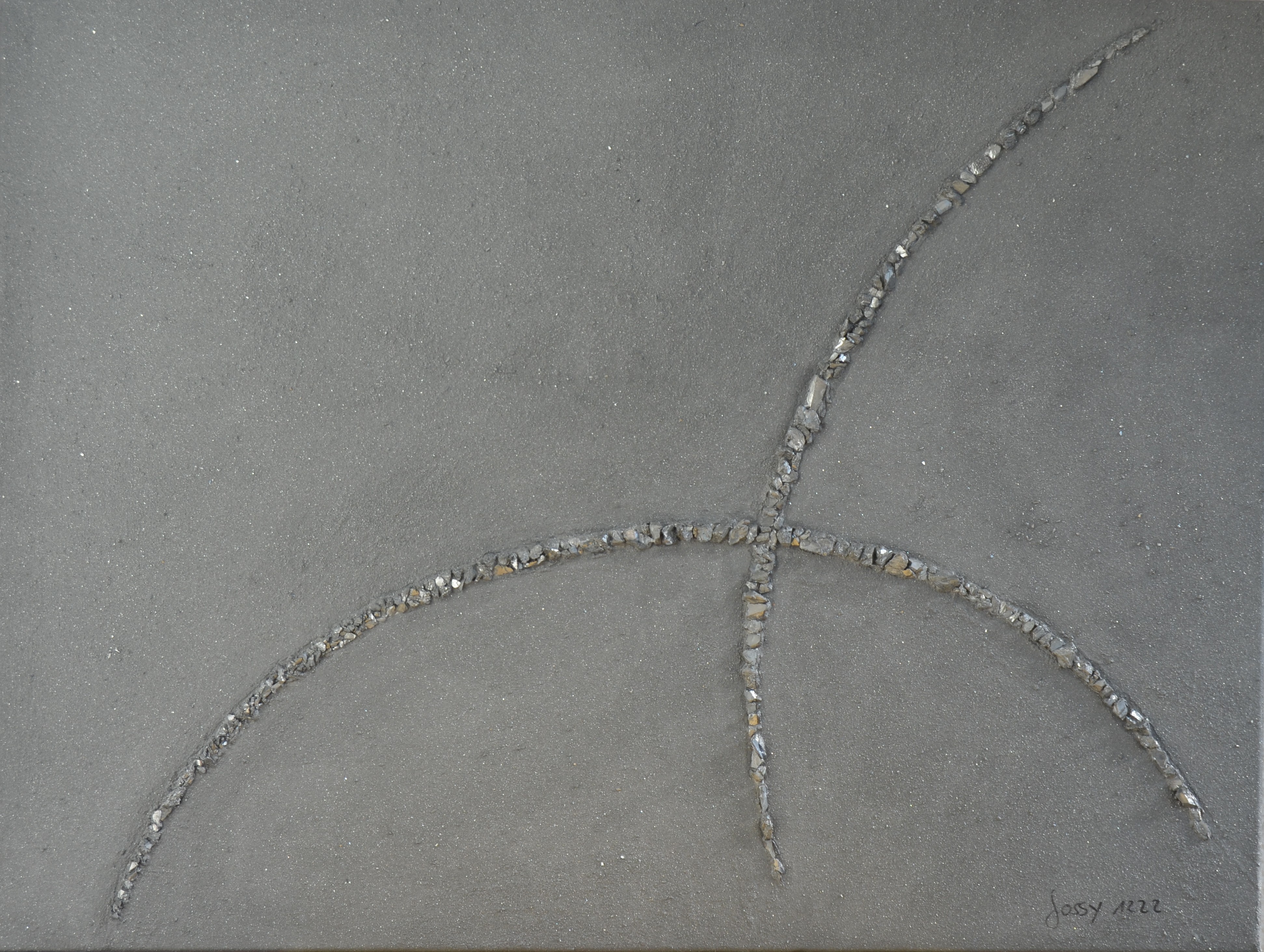 56 Acryl und Antimon ( strategisches Metall) auf Leinwand, 80x60 cm