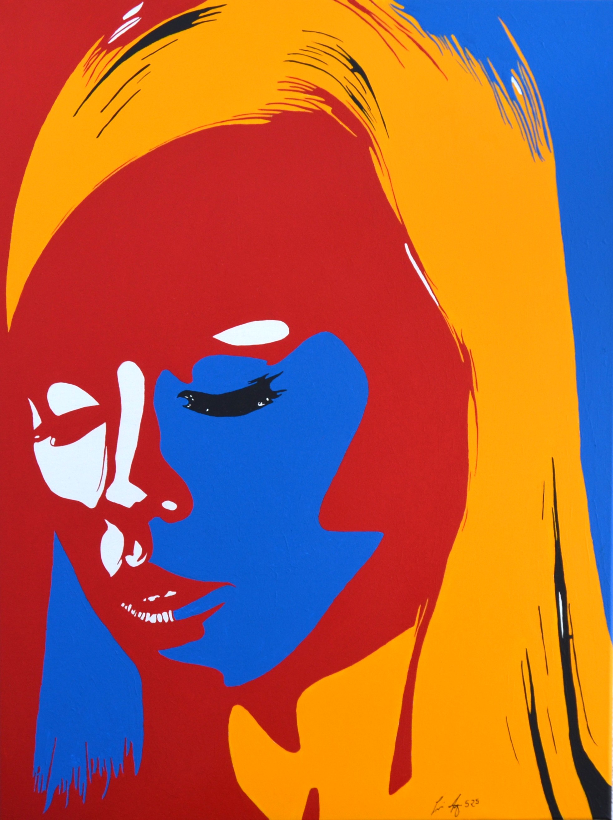 74 pop Face,60x80cm,Acryl auf Leinwand